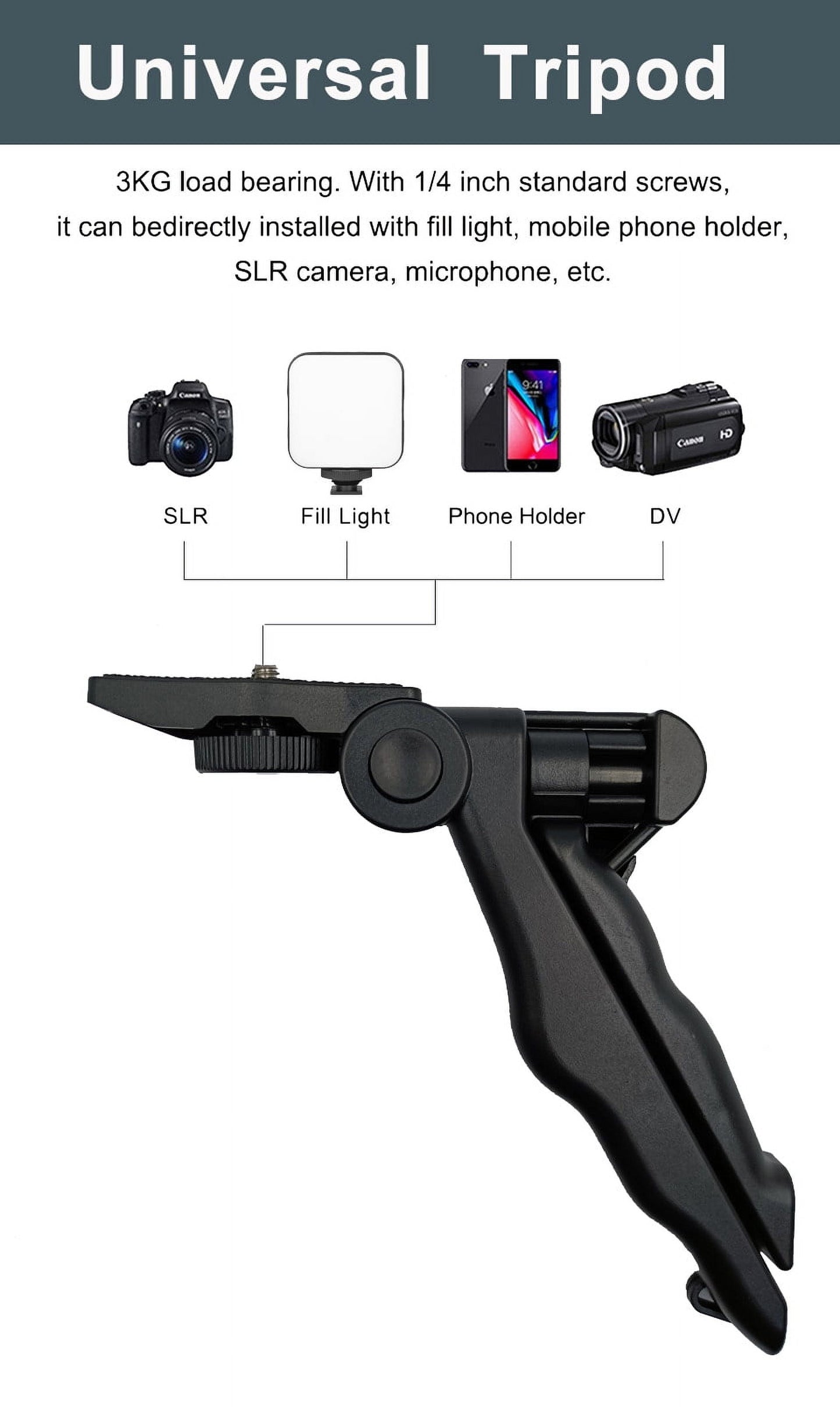 Smartphone Vlogging Kit with Tripod Phone Holder Mini Microphone LED Fill Light Starter for Tiktok Live Stream Video Youtube